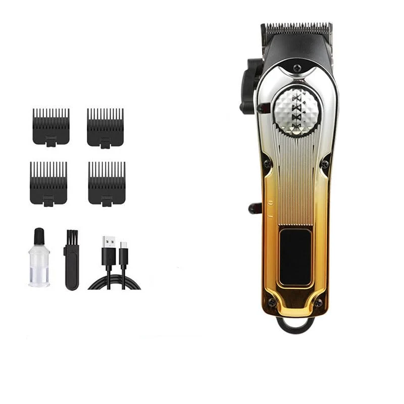 Dependable GLESVOWIO Cordless Hair Clippers for Men Barber Set with LED Digital Display 4 Limit Combs Rechargeable Haircutting Machine Fast Charging Consistent