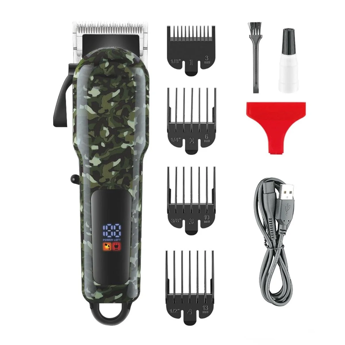 Practical GLESVOWIO Pro Hair Clipper Professional Trimmer Adjustable Cutting Machine Electric Barber Digital Display for Men Consistent