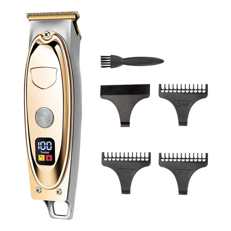 Official GLESVOWIO Hair Clippers for Men - Cordless Professional Trimmer Beard Mustache Body Grooming LED Display 3 Guide Combs Breathable