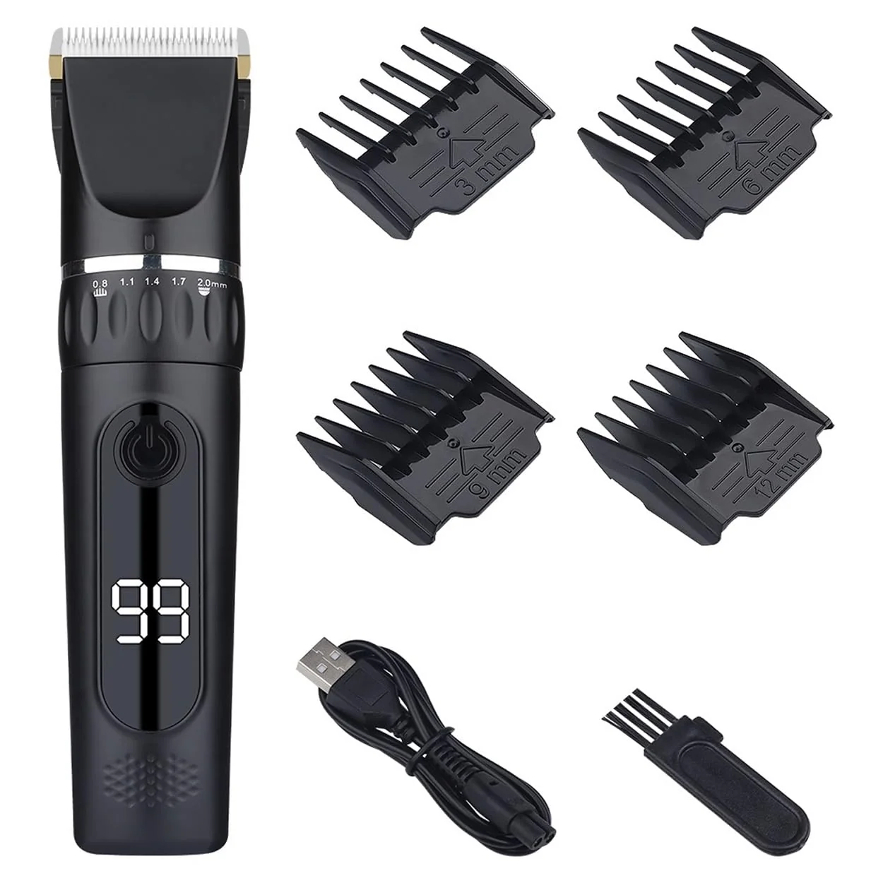 Reliable GLESVOWIO Hair Clipper Pro Professional Cordless Electric Clippers for Men Black Expertly Made