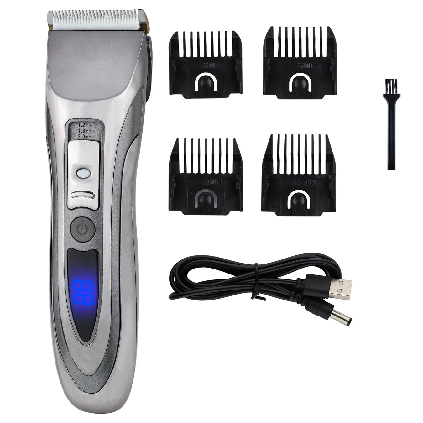 Safe GLESVOWIO Pro Hair Clipper Men's Electric Hair Clipper Rechargeable Hair Clipper Professional Electric Beard Trimmer Adjustable Hair Cutting Machine Sophisticated