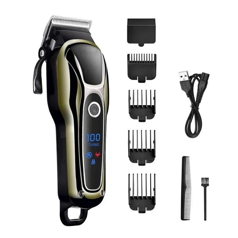 Healthy GLESVOWIO Hair Clippers for Men Kit Cordless Dual Voltage Beard Trimmer for with Rechargeable Battery Digital Display Detailed