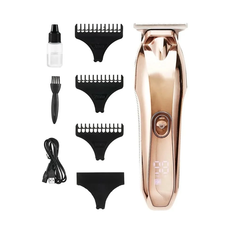 Relaxed GLESVOWIO Hair Clippers for Men Rose Gold Barber Professional Clipper Electric Cordless LCD Rechargeable Trimmer Cutting Machine Comfortable