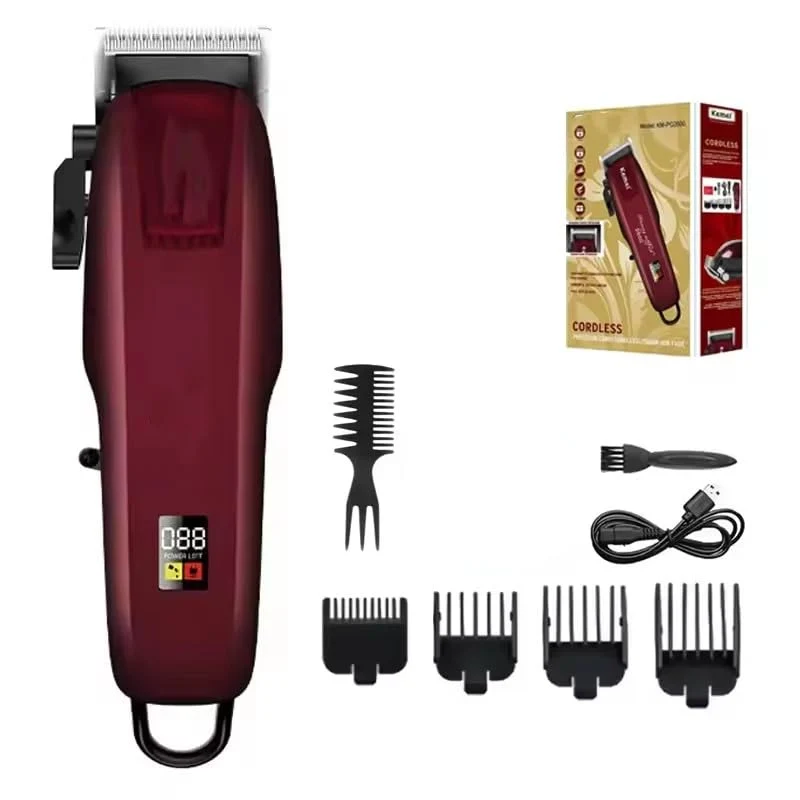 Minimalist GLESVOWIO Men's Haircut Machine LCD Cordless Corded Barber Clippers for Hair Cutting Grooming Rechargeable Beard Trimmer Enhanced