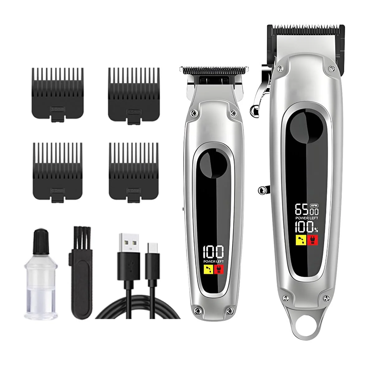 Authentic GLESVOWIO Professional Hair Clippers for Men Electric Barber and Trimmer Set Cordless for Cutting with LED Display Powerful Motor Rechargable Original Design