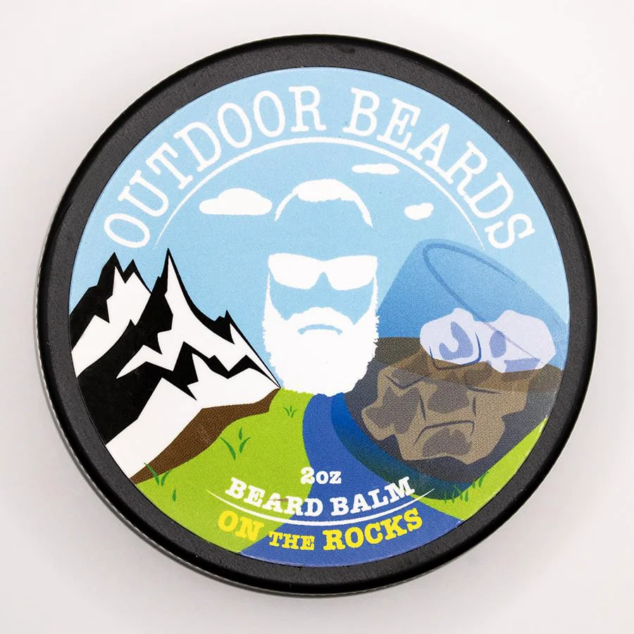 Expertly Made Outdoor Beards Beard Balm - 2 oz Cleansing Balm for Beards Short or Long - Beard Conditioner for Men - Essential Moisturizer for Every Man's Beard Lightweight