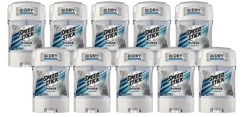 Certified Speed Stick Anti-Perspirant Deodorant Power Gel 3 Ounce Pack of 10 Functional