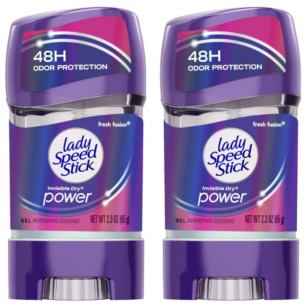 Classic Lady Speed Stick 48HR Antiperspirant Deodorant Gel Fresh Fusion 2.30 oz Pack of 2 Safe