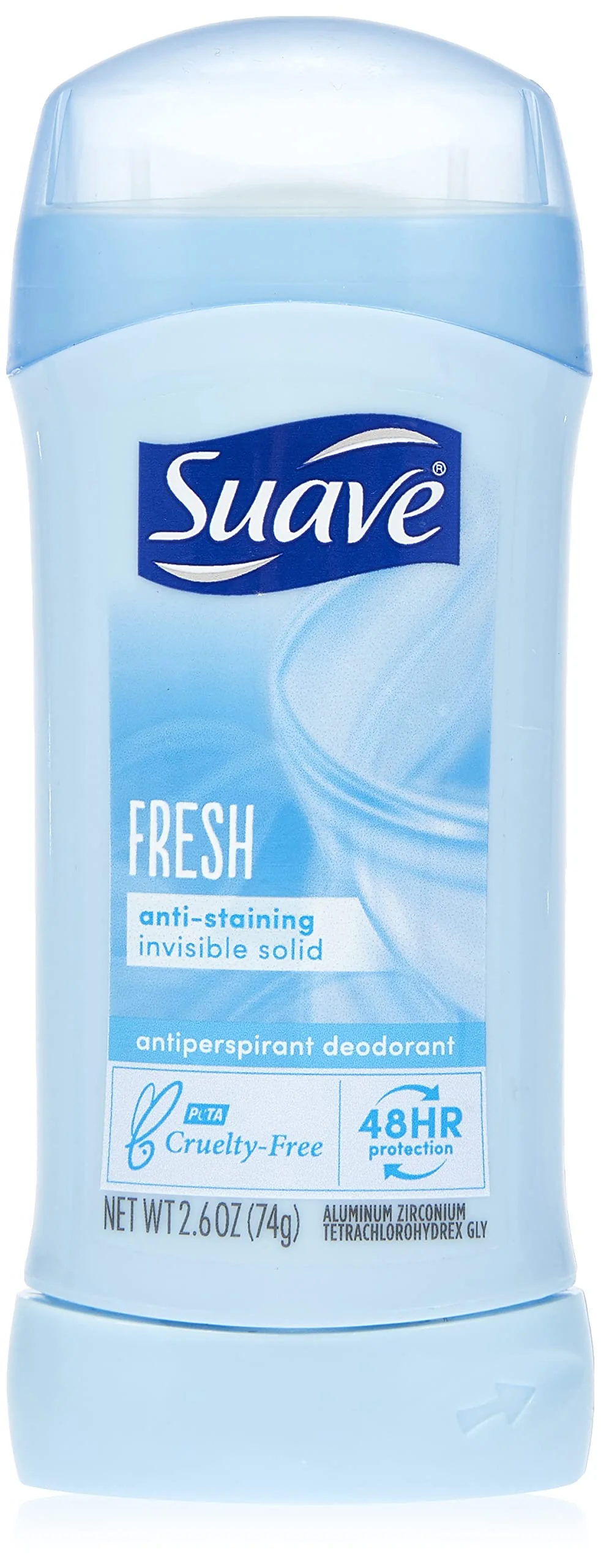 Luxury Suave Deodorant Antiperspirant Deodorant Stick 48-hour Odor and Wetness Protection Fresh Deodorant for Women 2.6 oz Crafted