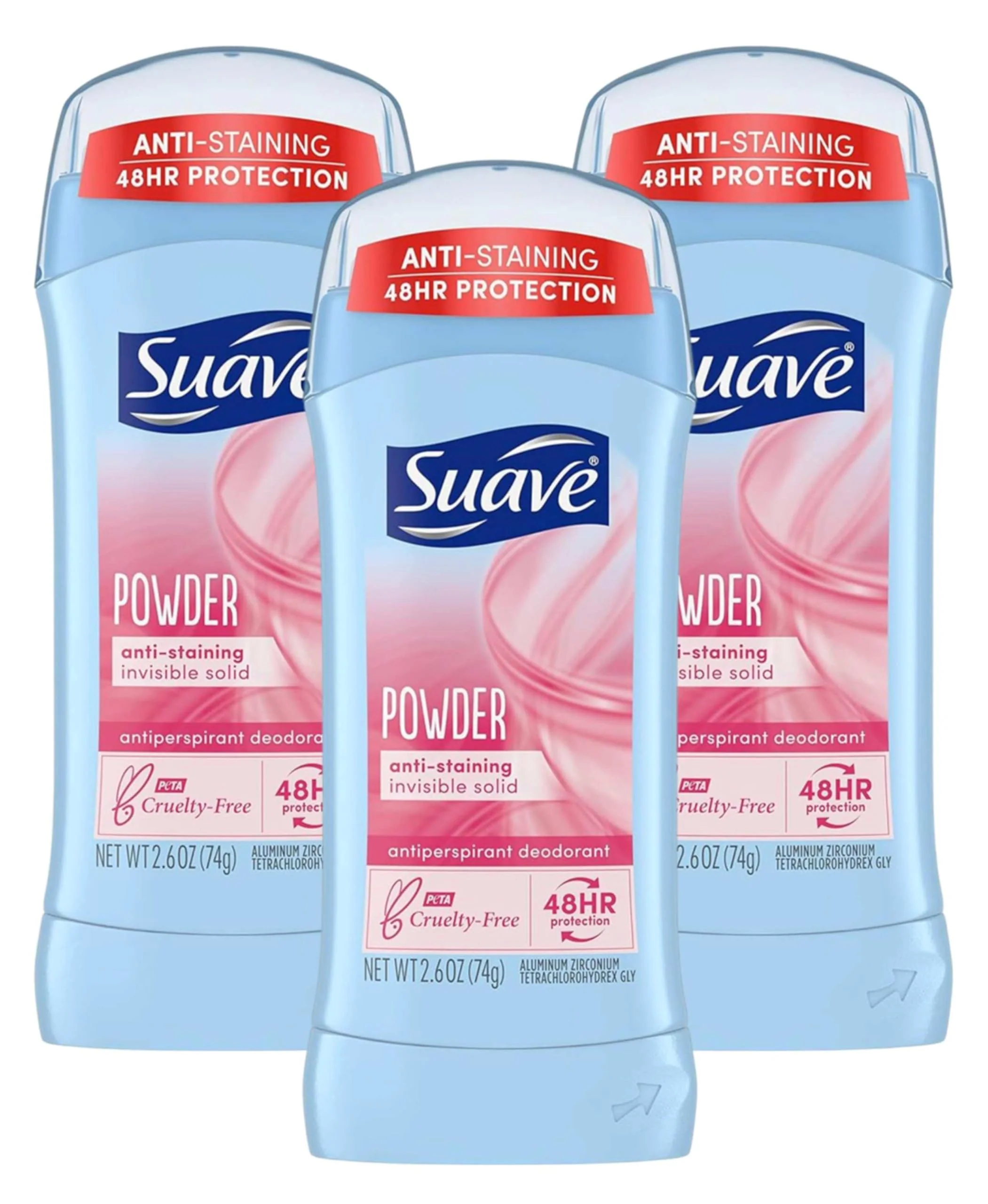 Artisan Suave Deodorant 2.6 Ounce 24Hr Powder Invisible Solid 76ml 3 Pack Modern