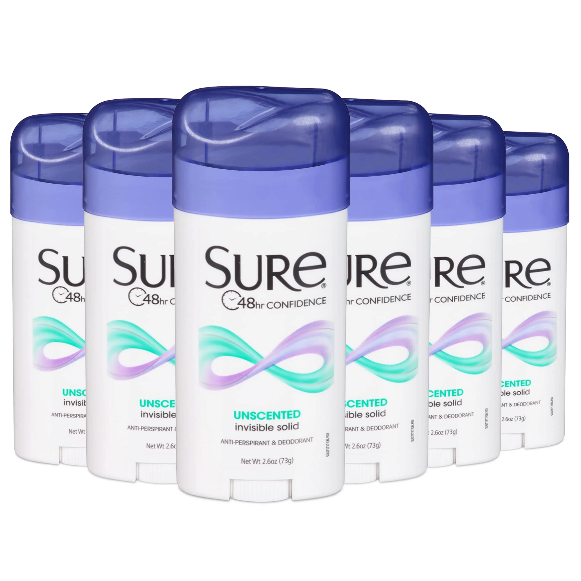 Organic SURE Antiperspirant Deodorant Solid Unscented 2.6 Ounce Pack of 6 Trusted