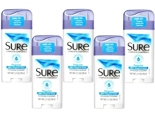 Relaxed Sure Regular Solid Antiperspirant Deodorant 2.7 Ounces Pack of 5 Selected
