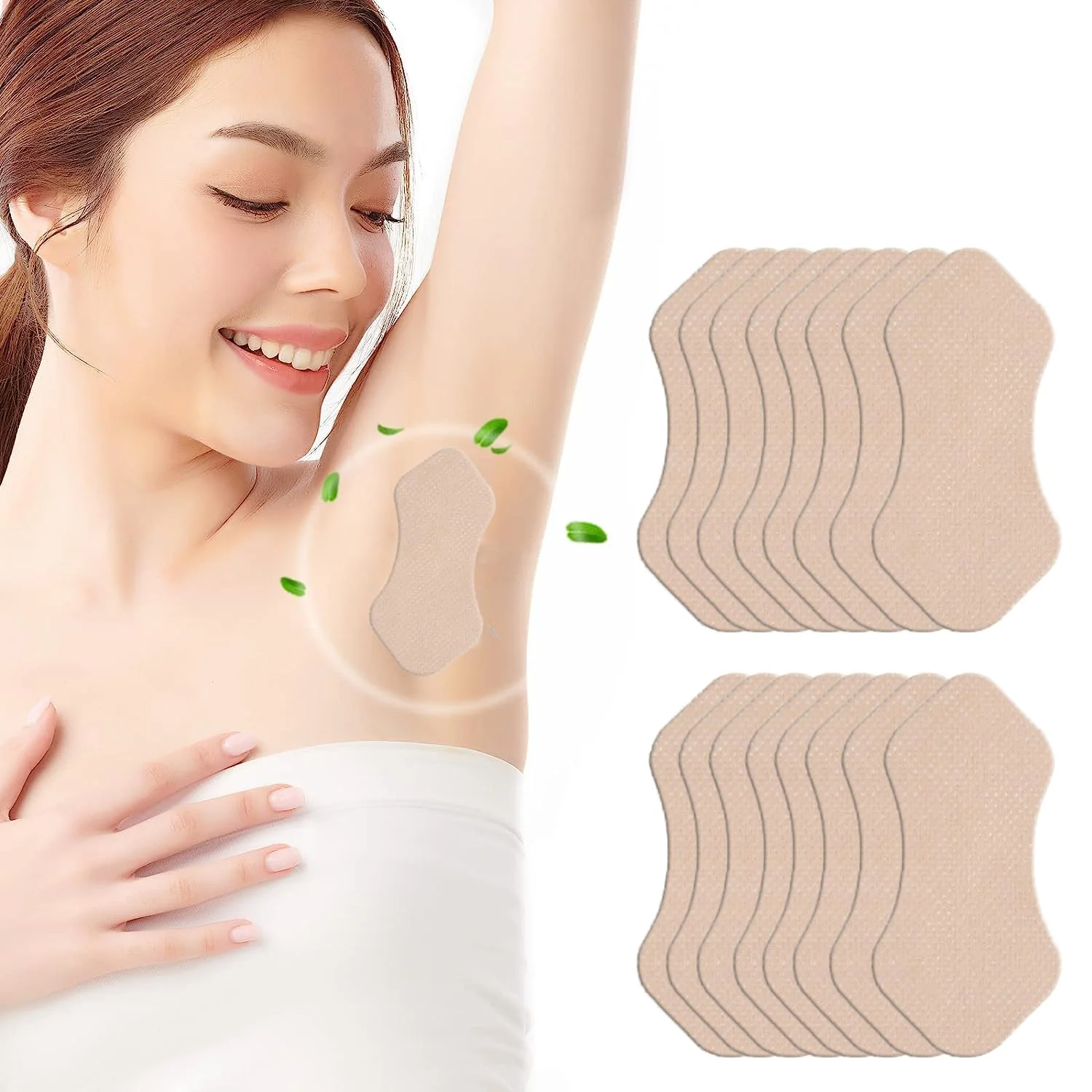 Soft Armpit Sweat Pads 20 Pcs Invisible Self-adhesive Underarm Sweat Pads Disposable Anti Perspiration Absorbent Deodorant Prevention Pad Armpit Refined