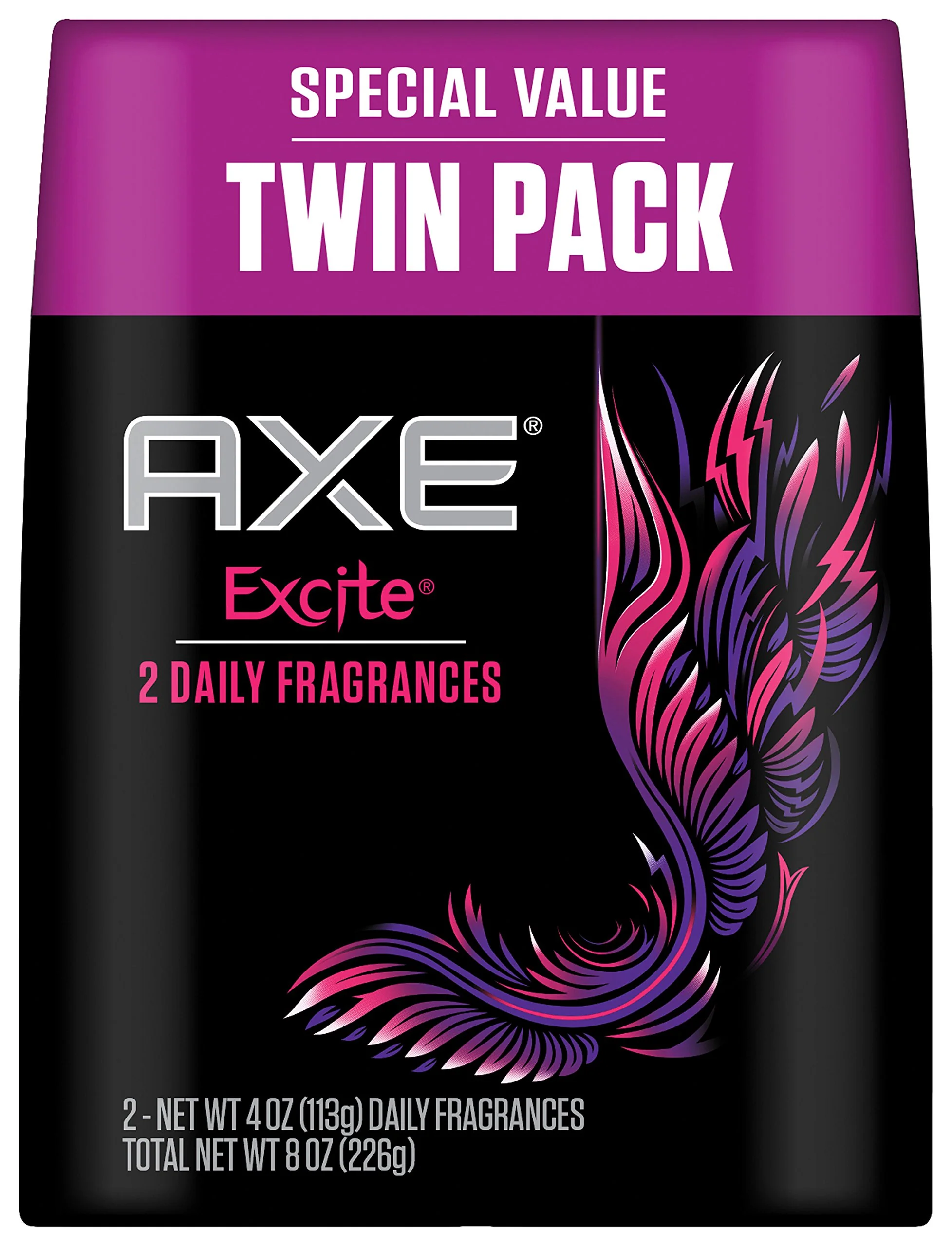 Innovative Axe Bodyspray Excite 4 oz Twin Pack Versatile