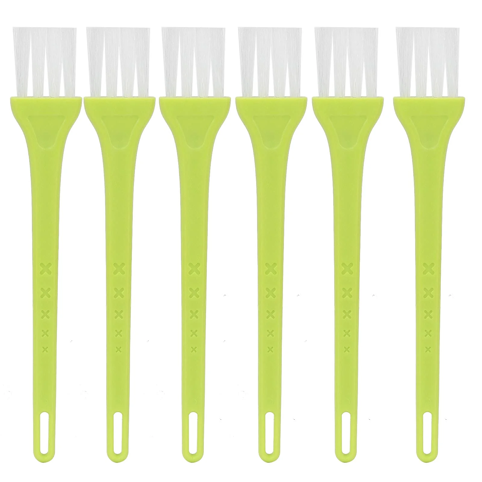 Organic Electric Shaver Cleaning Brush 6PCS PP Material Nylon Thick Bristles Durable Ergonomic Handle Hanging Hole Design Shaver Cleaning Brush for Small Fine Crafted