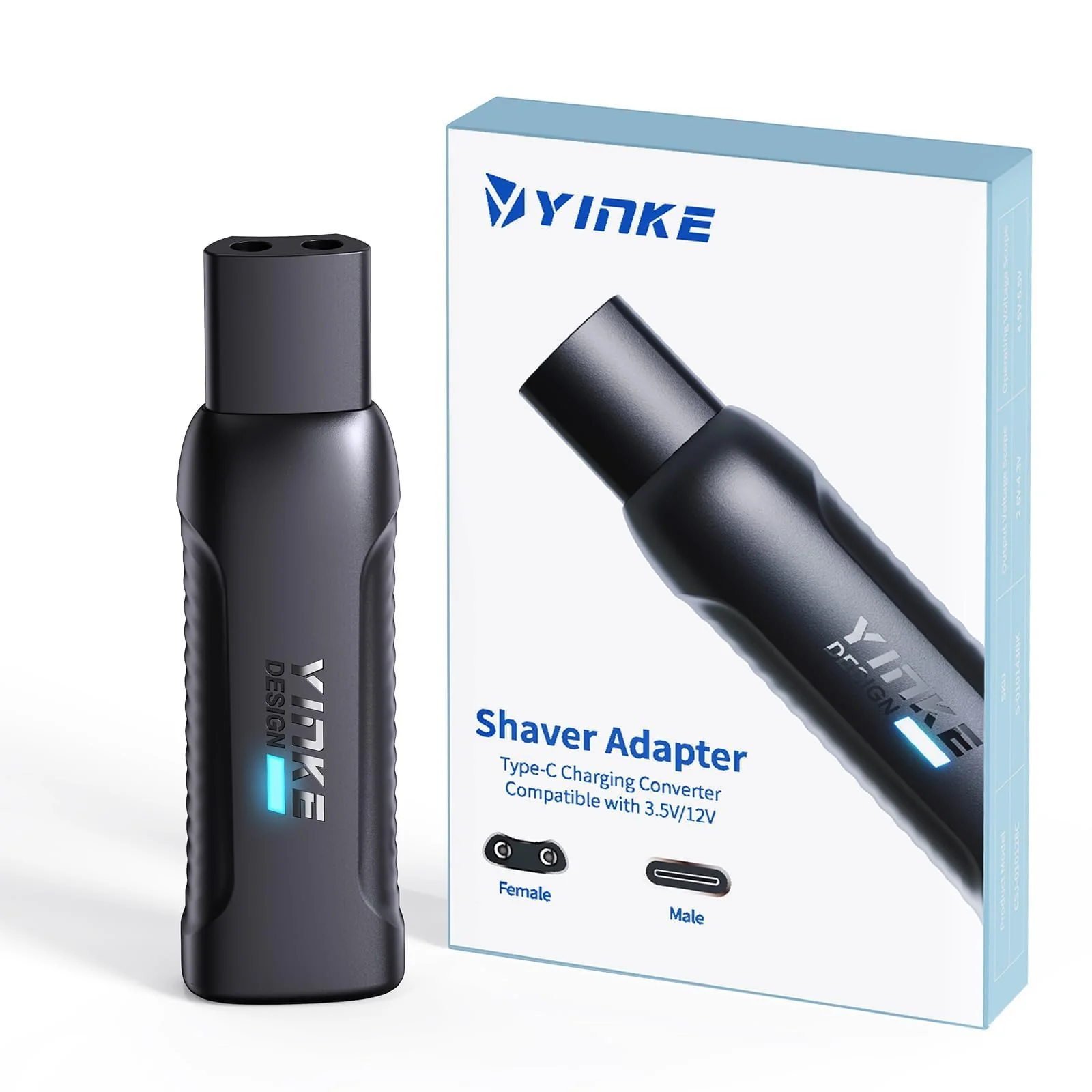 Authentic 12V 3.5V Mini Type-C Shaver Charger Adapter for Braun 1 3 5 6 7 9 XT5 Series Electric Shaver Portable USB-C Razor Charger Adapter First-Class