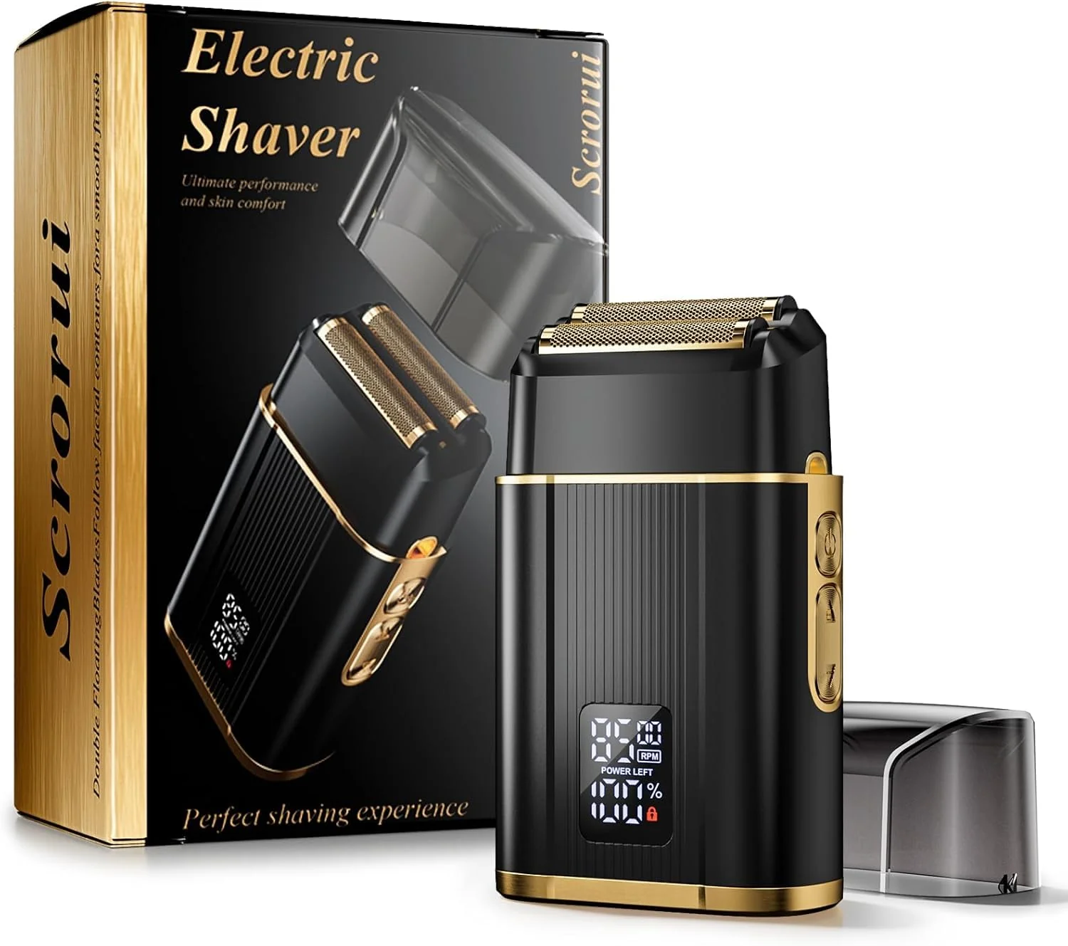 Specialty Foil Shavers High Speed Double Floating Blades Electric Razor with LED Display Speed Electric Shaver IPX6 Waterproof Dry Wet Premium