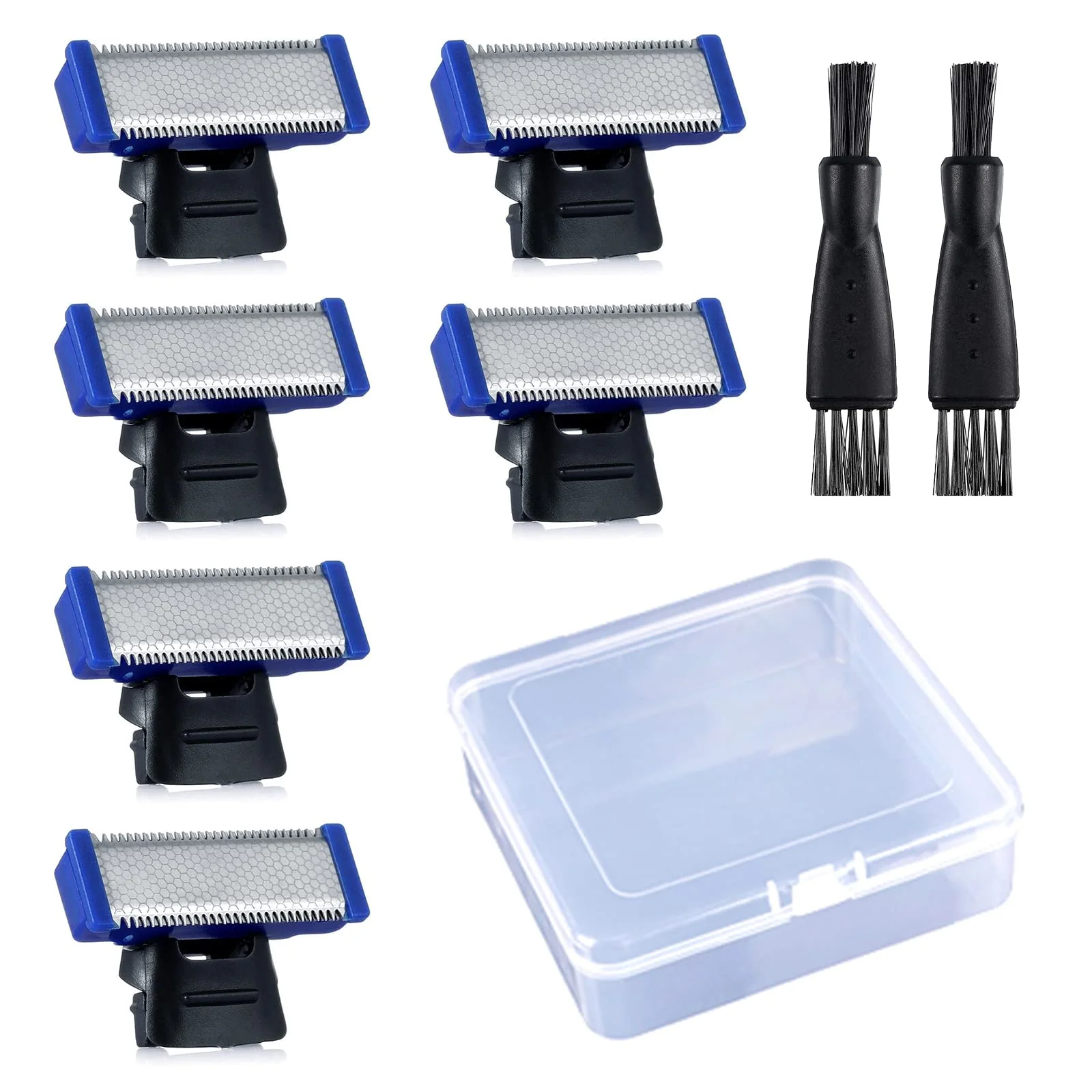 Traditional Shaver Head 6PCS Compatible With Microtouch Solo 2PCS Shaver Clean Brush With Box 6PCS
