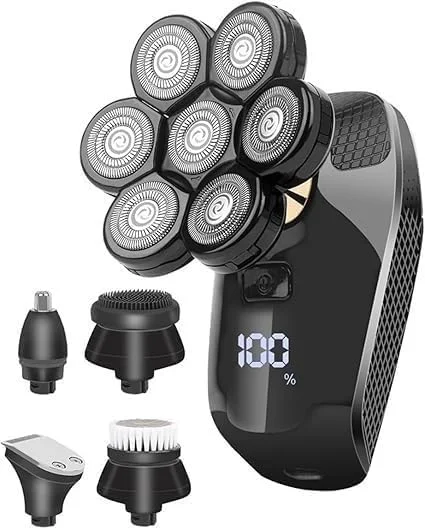 Trendy CYRMPQ Electric Razor for Men 5 in 1 Shaver for Men Electric Shaver Powerful Bald Head Shaver Beard Shaving Machine for Men Razor Husband Boyfriend Genuine