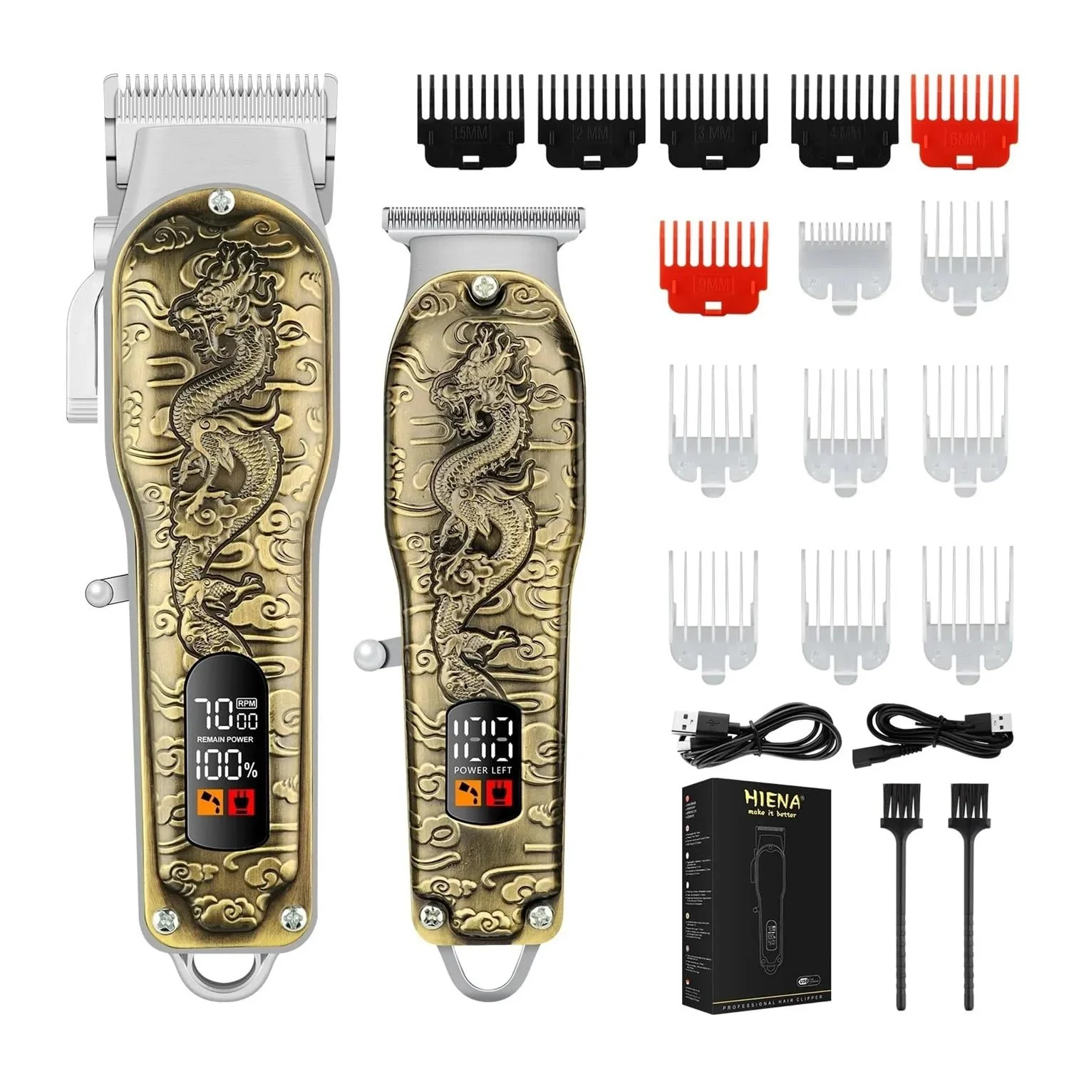 Flexible EWKYLSEM Razors HIENA HYN-I012 Electric Hair Clipper Set Professional Hair Trimmer for Men Adjustable Beard Hair Clipper Electric Barber Hair Dragon Refined