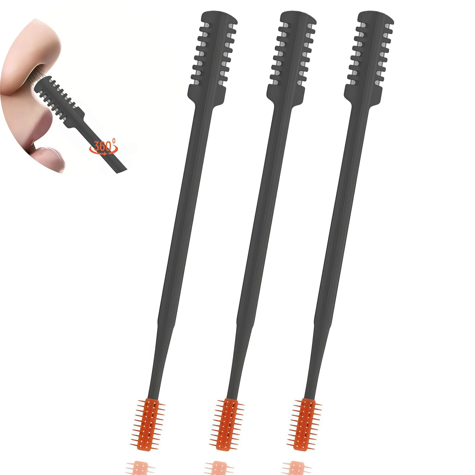 Next-Generation KTBKGV 2026 Upgraded 2-in-1 Nasal Hair Cutter 360° Rotating Double-Sided Blade Washable Portable Grooming Tool for Men Women Travel Essential Consistent
