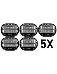 5x Classic Omnishaver - Black - The Fastest Way to Shave Head Legs Arms Body - An to Disposable Shaving Razors Self Cleans Strops Authentic