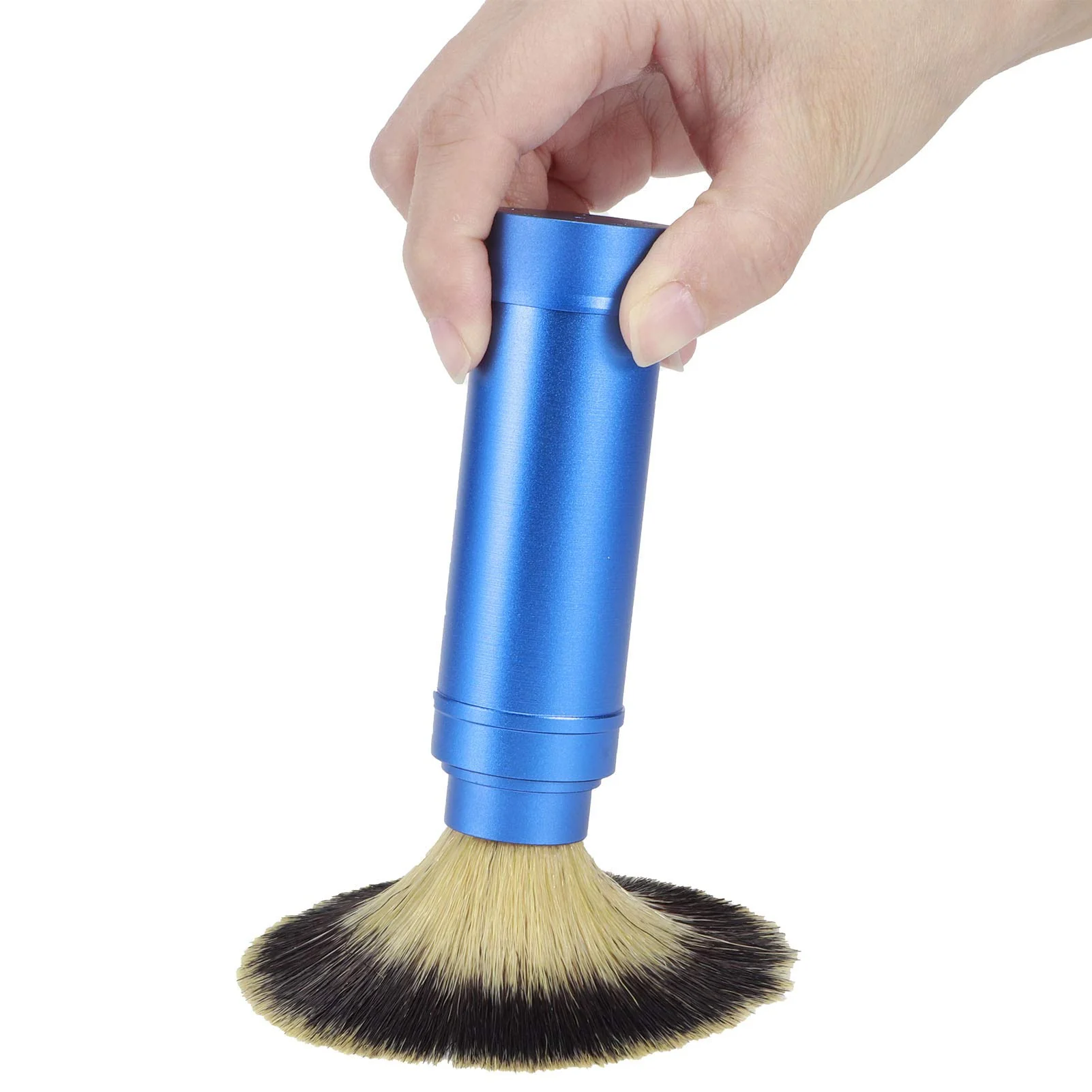 Reliable 2PCS Travel Shaving Brush Badger Hair Shaving Brush Aluminum Portable Facial Foaming Grooming Tool for Men Shave Beard Bathroom Supplies Elegant