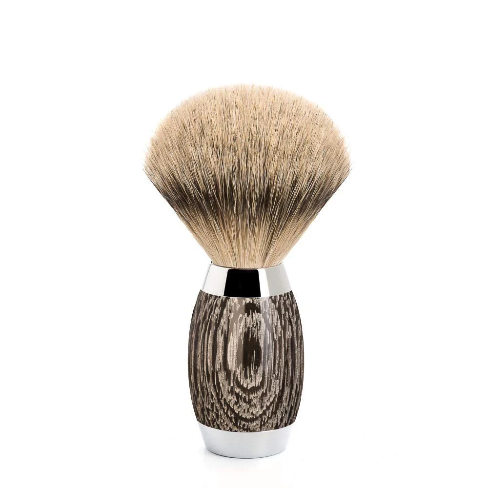 Practical MÜHLE EDITION ANCIENT OAK STERLING SILVER Silvertip Badger Shaving Brush Long-Lasting
