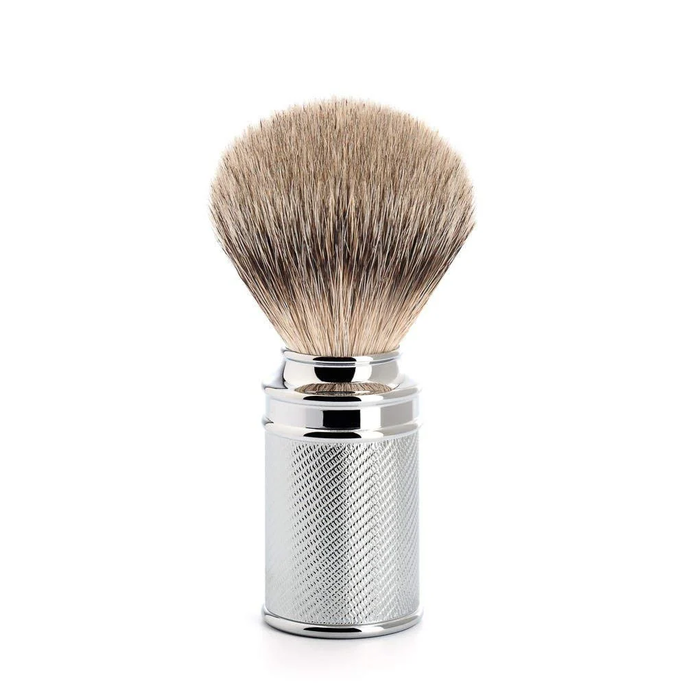 Exceptional MÜHLE Traditional Silvertip Badger Shaving Brush - Chrome Plated Stainless Steel Handle - Luxury Shave Accessory for Men Modern