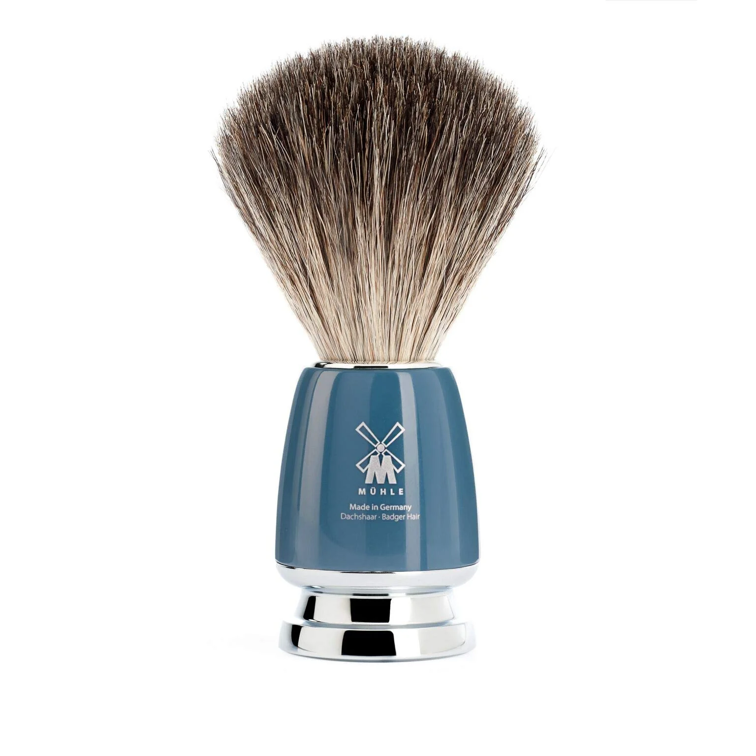 Expertly Made MÜHLE Pure Badger Shaving Brush Petrol Blue Smooth