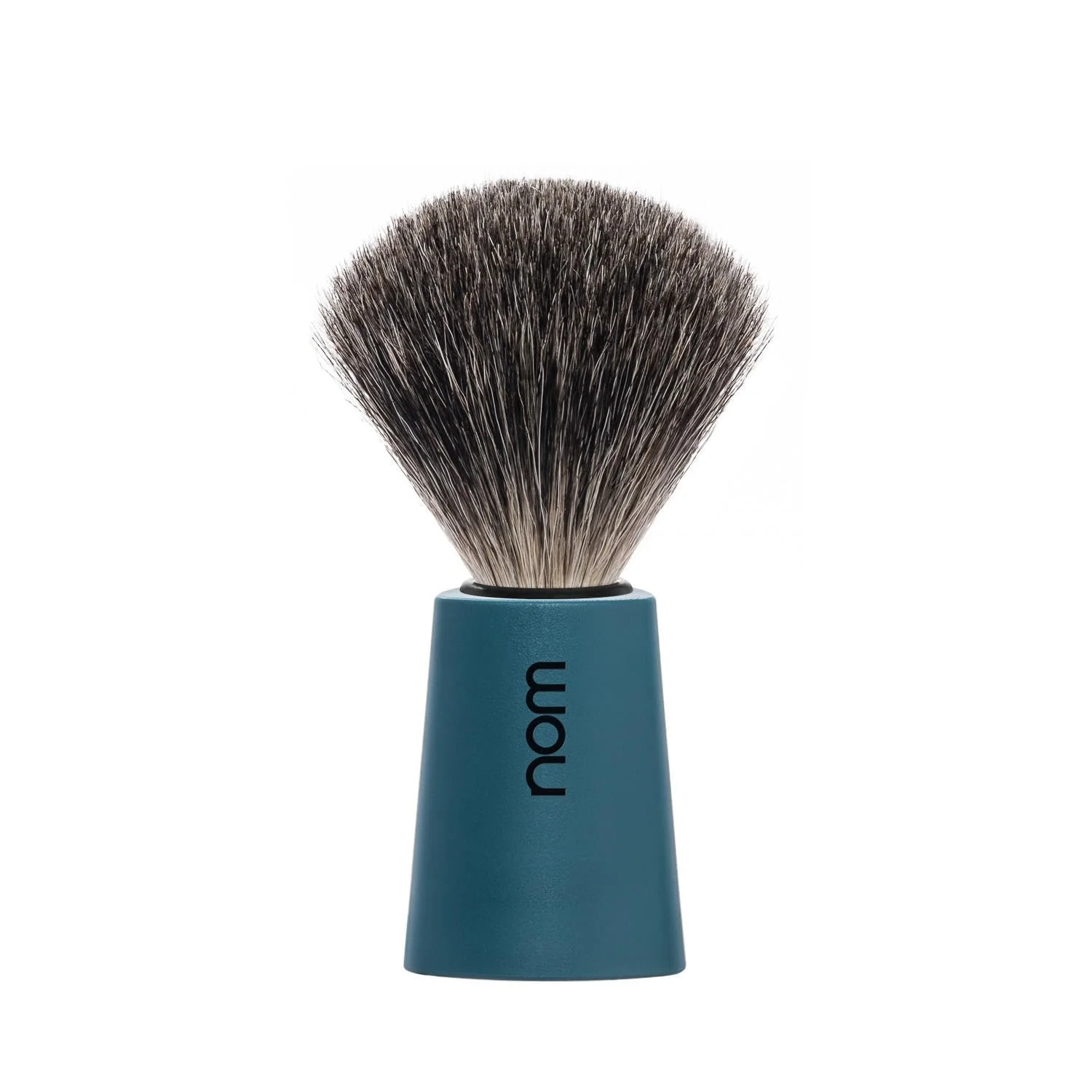 Powerful NOM Carl Shaving Brush - Pure Badger Shave Brush for Shaving soaps and creams - Exfoliating Shaving Brush - Petrol handle Expertly Made