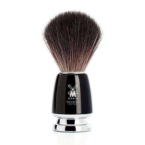 Professional MÜHLE RYTMO Black Fiber Luxury Shaving Brush - with Soaps and Creams Functional