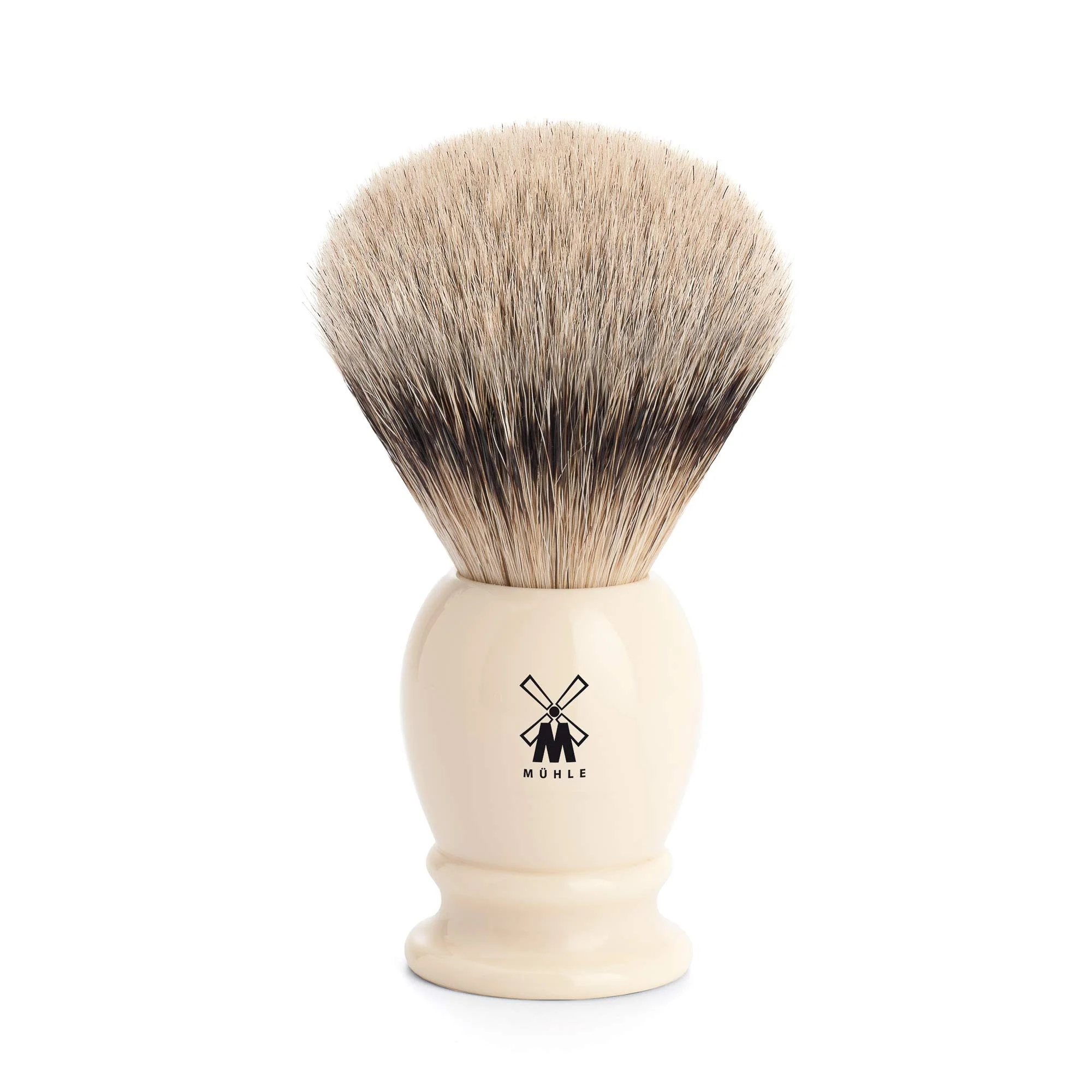 Original Design MÜHLE CLASSIC Silvertip Badger Shaving Brush for Men Polished Resin Grip Refined