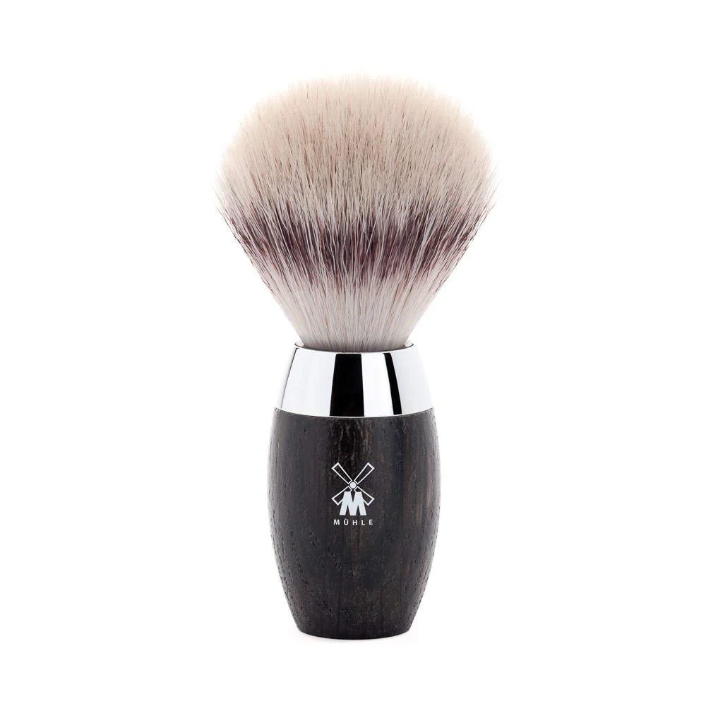 Convenient MÜHLE KOSMO Bog Oak Silvertip Fiber Shaving Brush - Synthetic Luxury Shave Brush for Men Rich Lather Responsible