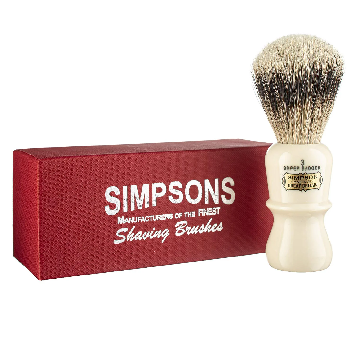 Effective Emperor Super Badger Brush- Simpson Shaving Brushes - Faux Ivory Handle 3 Super Convenient