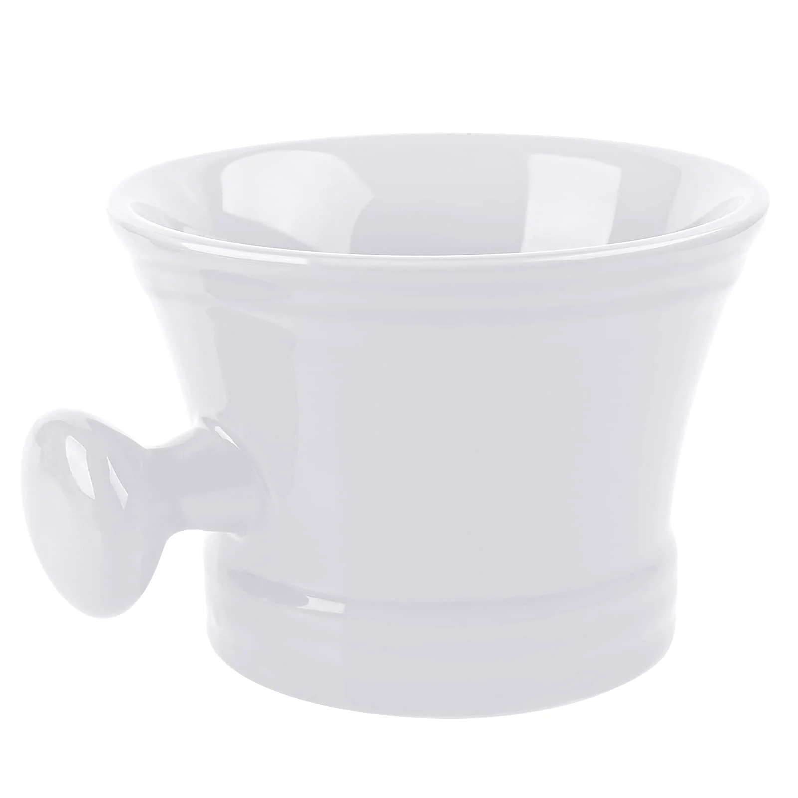 Organic Linkidea Large Ceramic Shaving Mug with Handle Deep Lather Bowl for Men Wet Shaving Heavy Duty Shave Soap Cup for Brush Lathering White Verified