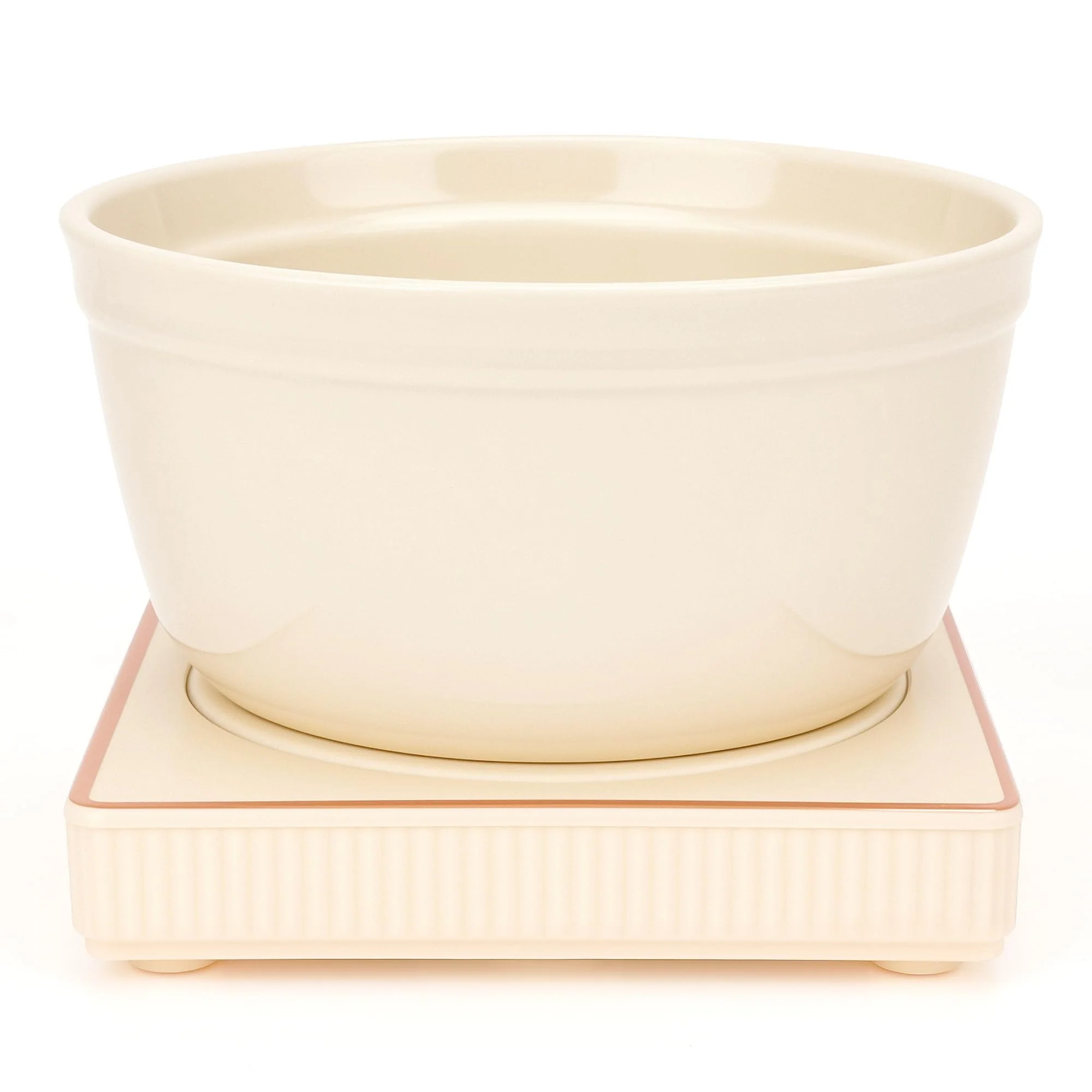 High-Performance Linkidea Heated Shaving Soap Bowl for Men Electric Shave Cream Warmer Maintains Warm Temperature Wet Razor Shave Cream Bowl Accessories Beige Advanced