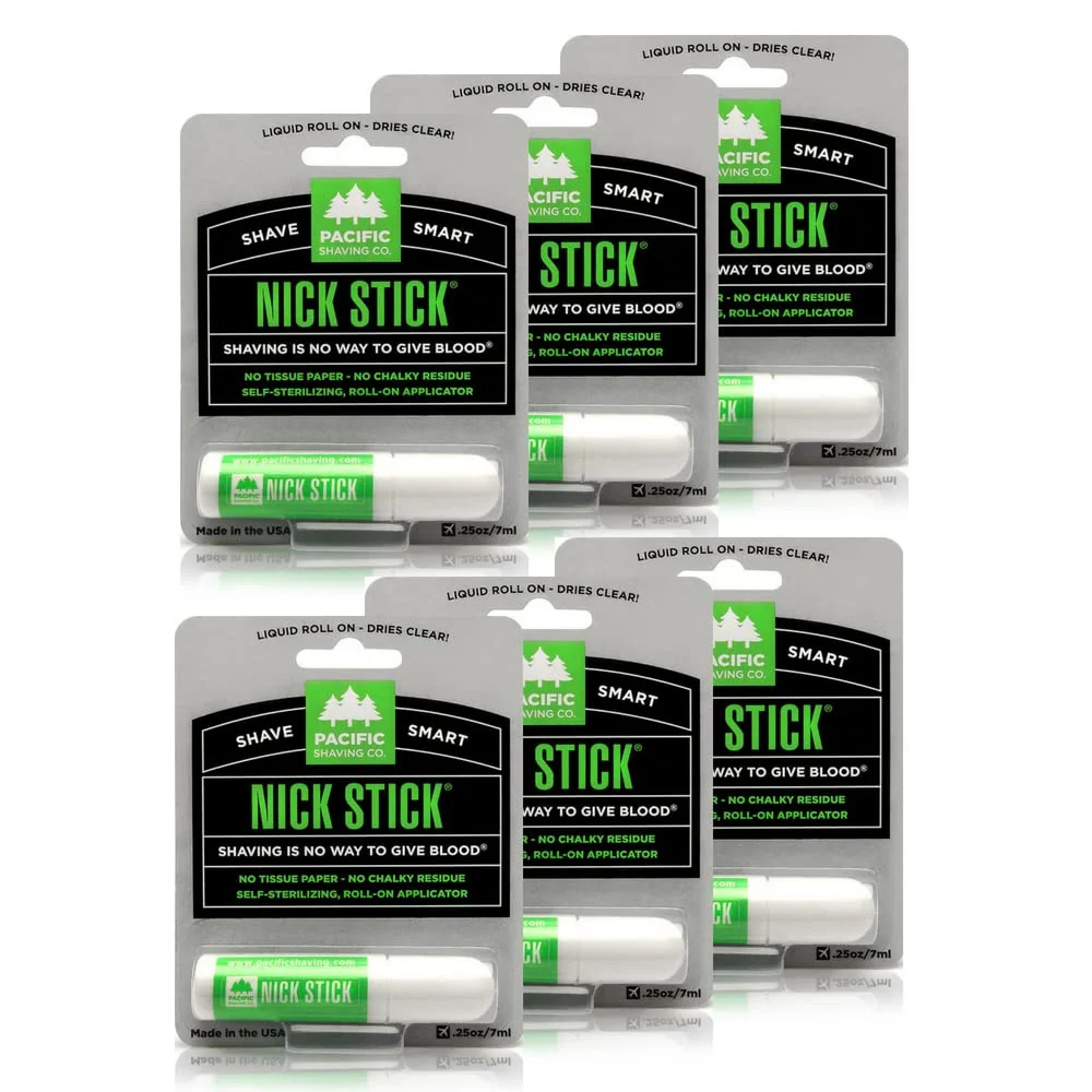 Smart Pacific Shaving Company Nick Stick - A Shave Essential - Puts Nicks in Their Place - Liquid Roll-On Applicator Dries Clear - With Vitamin E Aloe Sophisticated