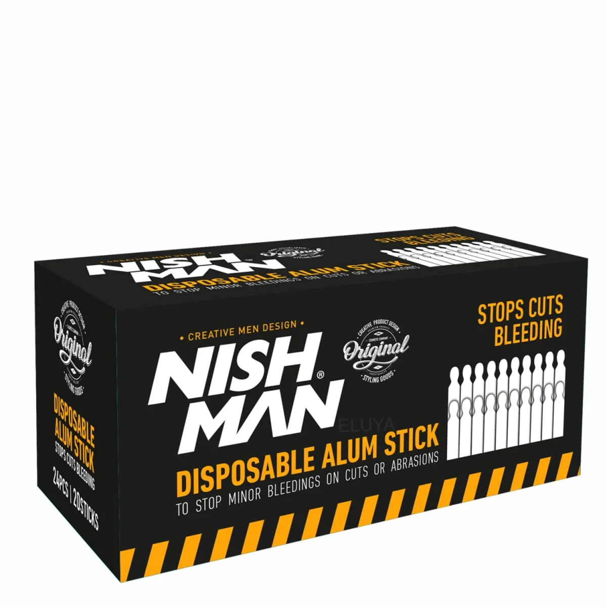 Detailed Nishman Disposable Alum Stick 20 packs of 24 Sustainable