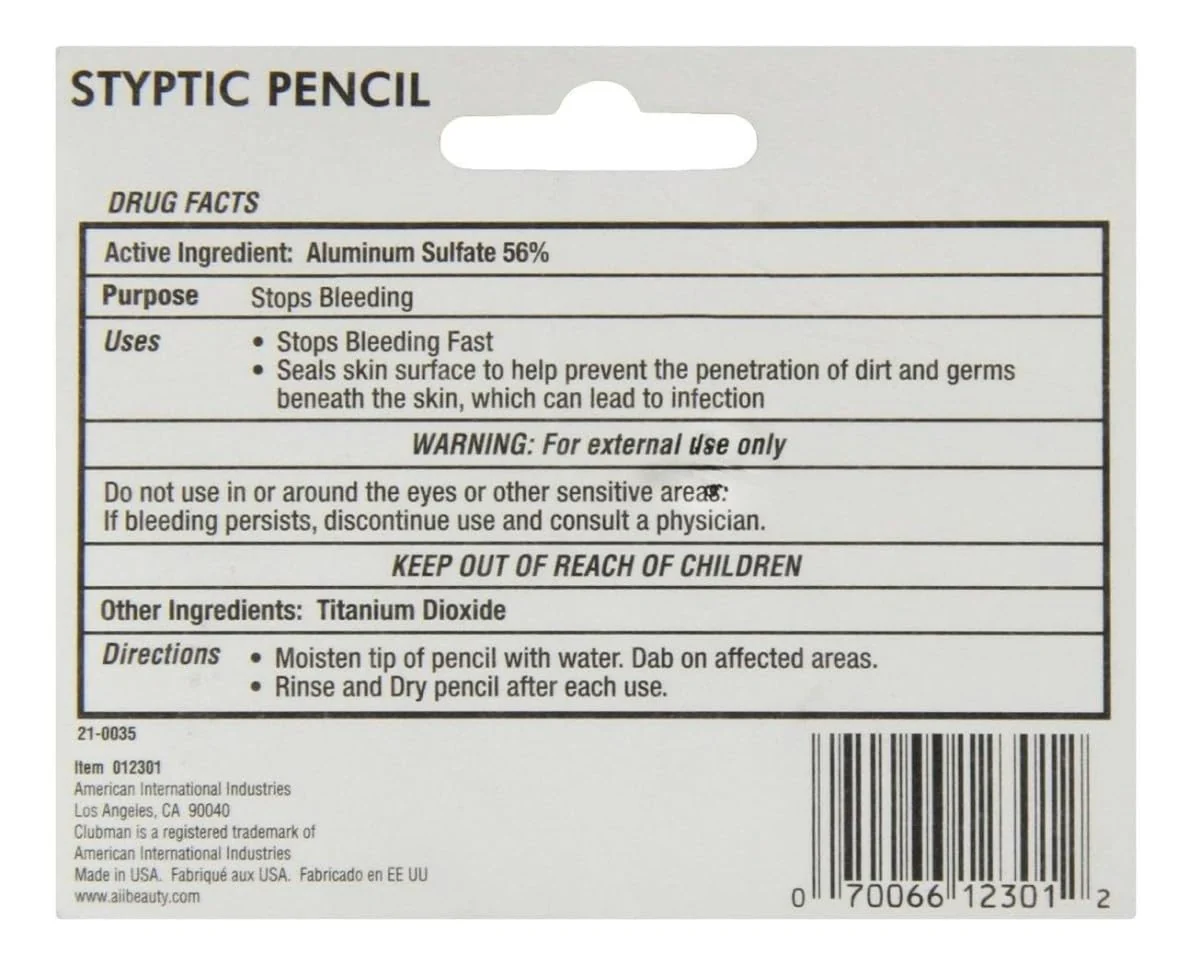 Crafted Nick Relief Styptic Pencil Twin Pack Blister Pack of 3 Original Design