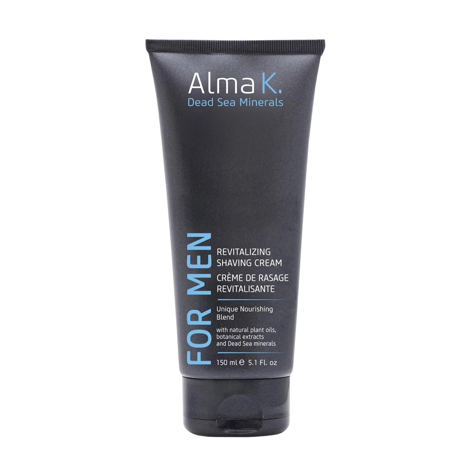 Carefully Designed Alma K Revitalizing Shaving Cream - Nourishing and Calming Mens Shaving Cream with Dead Sea Minerals Argan Oil - Gentle Shave Cream for Men - 5.1 oz Traditional