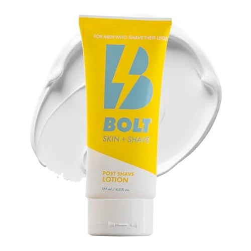 Crafted Bolt Skin Shave - Post Shave Lotion for Men - Sandalwood Bergamot Moisturizer with Cooling Menthol - Soothes Hydrates and Refreshes Skin After Unique