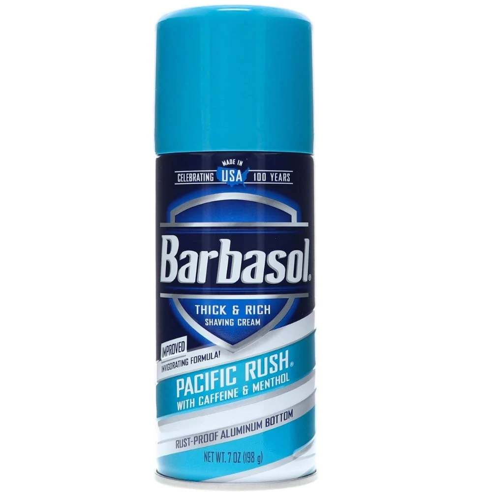 Artisan Barbasol Pacific Rush with Caffeine and Menthol Thick Rich Shaving Cream 7 oz Professional