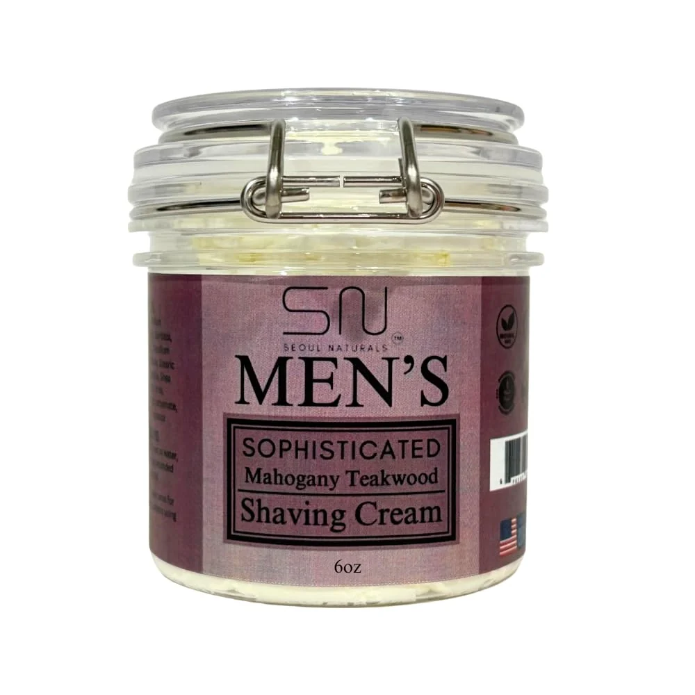Green Seoul Naturals Sophisticated Mahogany Teakwood Shaving Cream k beauty 6 oz Responsible