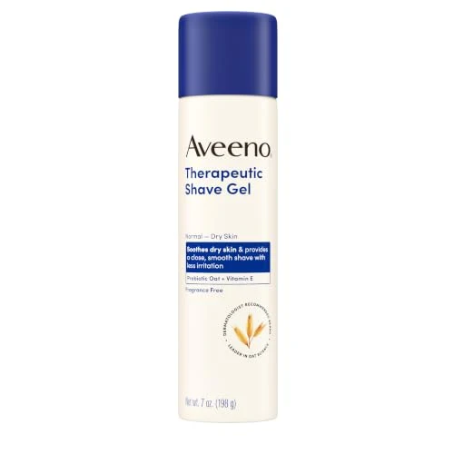 Contemporary Aveeno Therapeutic Shave Gel for Women Men Sensitive Skin Shaving Cream with Prebiotic Oat Vitamin E Helps Prevent Razor Bumps Skin Smooth