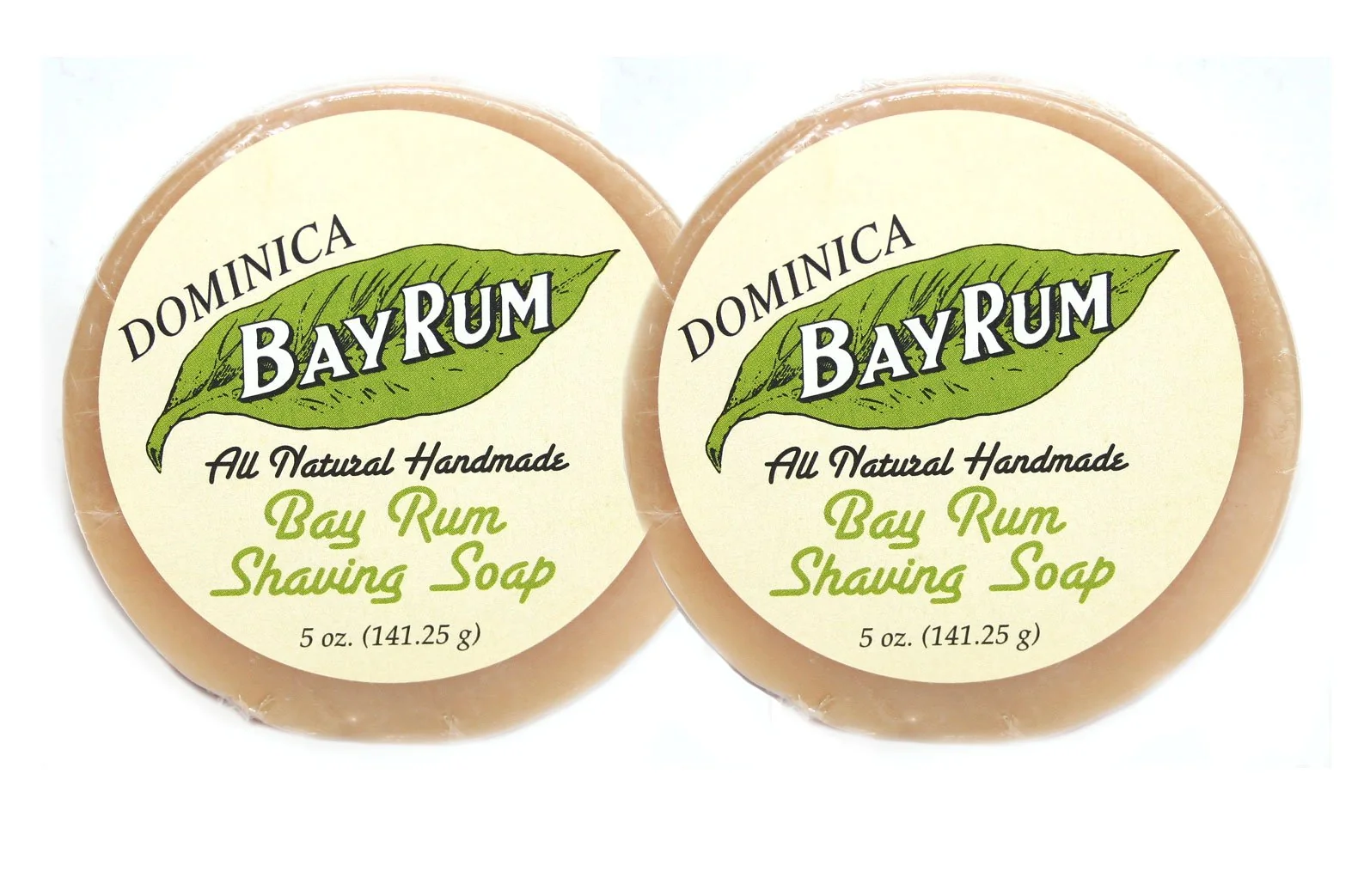 Fashionable Dominica Bay Rum Handcrafted Shaving Soap Oval Two Pack - the classic scent of Bay Rum in a hard shaving soap Next-Generation
