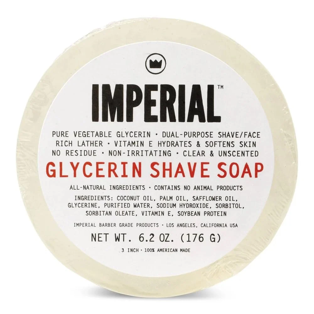 Modern Imperial Barber Glycerin Soap Puck for Shave Face Use 6.2 oz Proven