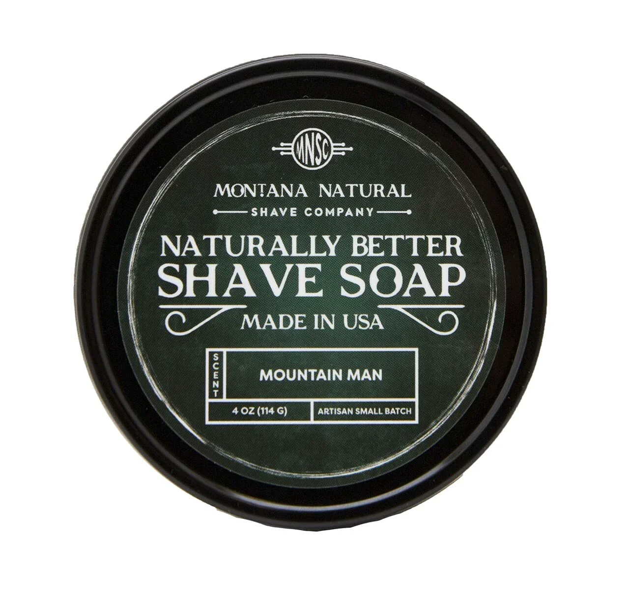 Fast MNSC Mountain Man Artisan Small Batch Shave Soap for a Naturally Better Shave - Smooth Shave Hypoallergenic Prevent Nicks Cuts and Razor Burn Crafted