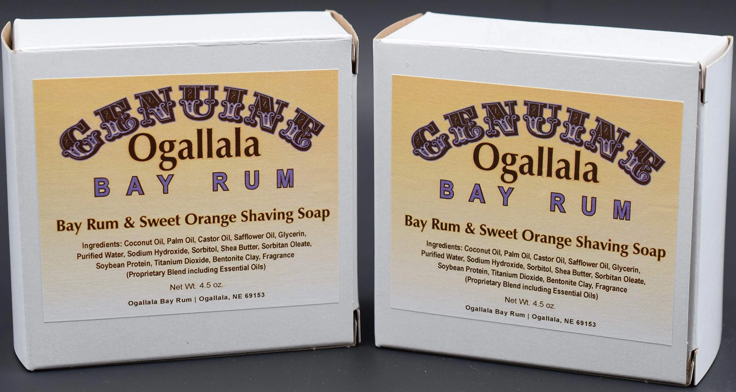 Unique Two 2 Ogallala Bay Rum Bay Rum Sweet Orange Shaving Soap - Each Puck 4.5 oz Refined