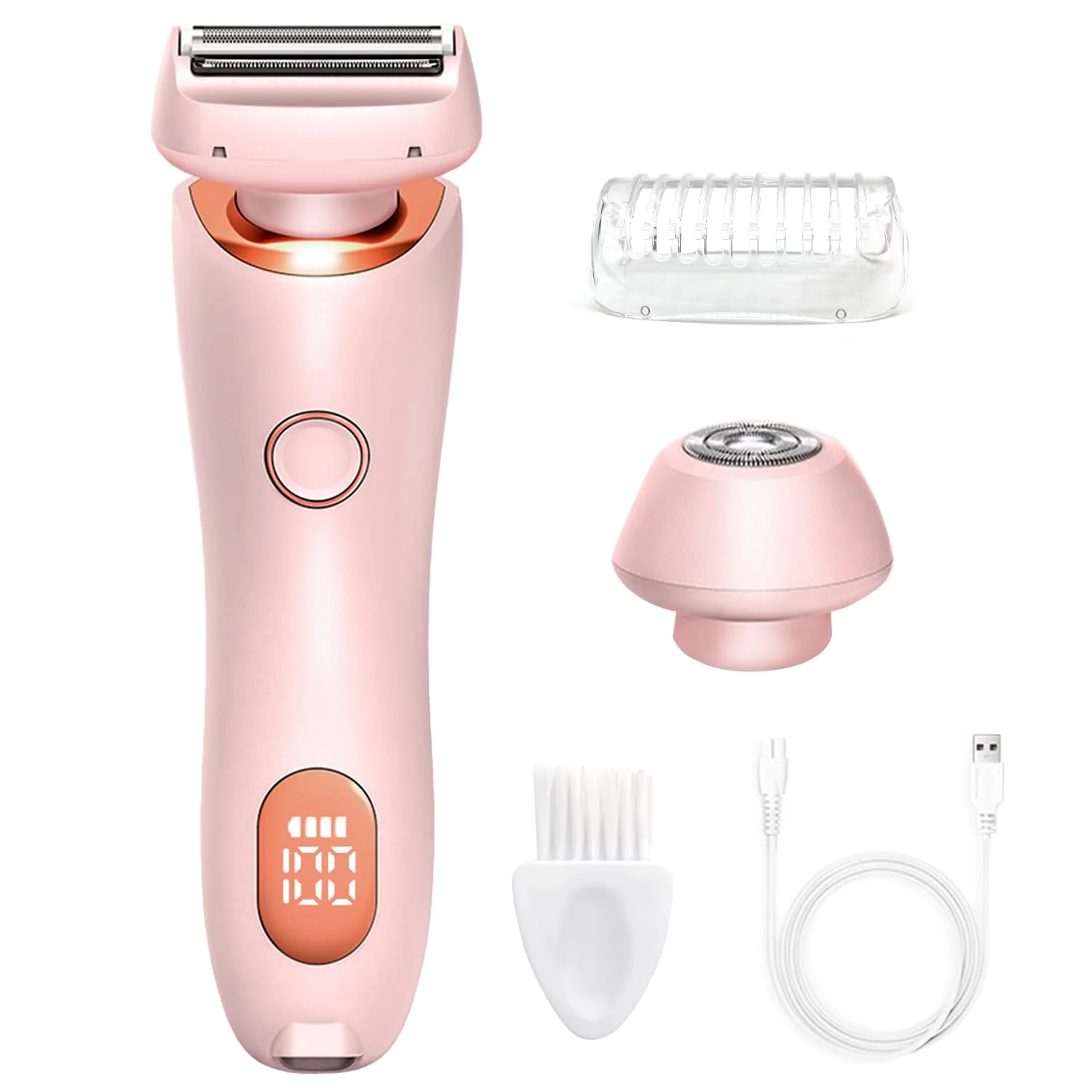 Refined Razor for Women Shaver Glide Razor 3.0 Electric Beauty Trimmer Rechargeable Portable and Exfoliating Glove Pink Verified